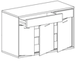  Komoda Loft 135 cm Hikora naturalna  (7)